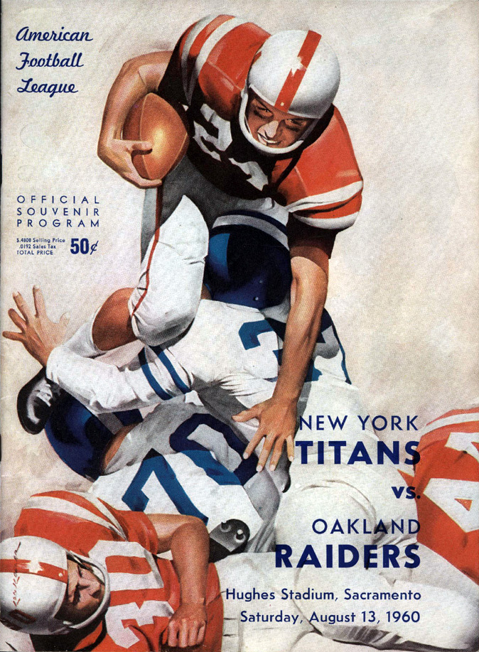 AFL Program: Oakland Raiders vs. New York Titans (August 13, 1960)