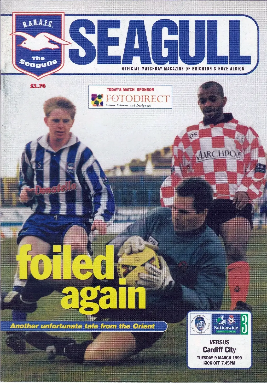 Brighton & Hove Albion vs. Cardiff City (March 9, 1999)