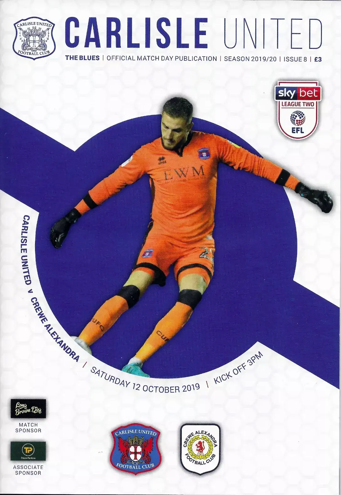 English Football Program: Carlisle United vs. Crewe Alexandra (October 12, 2019)