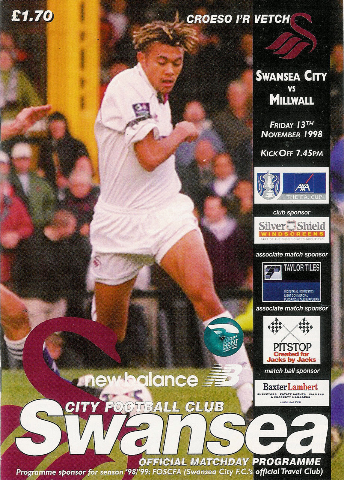 Swansea City vs. Millwall (November 13, 1998)