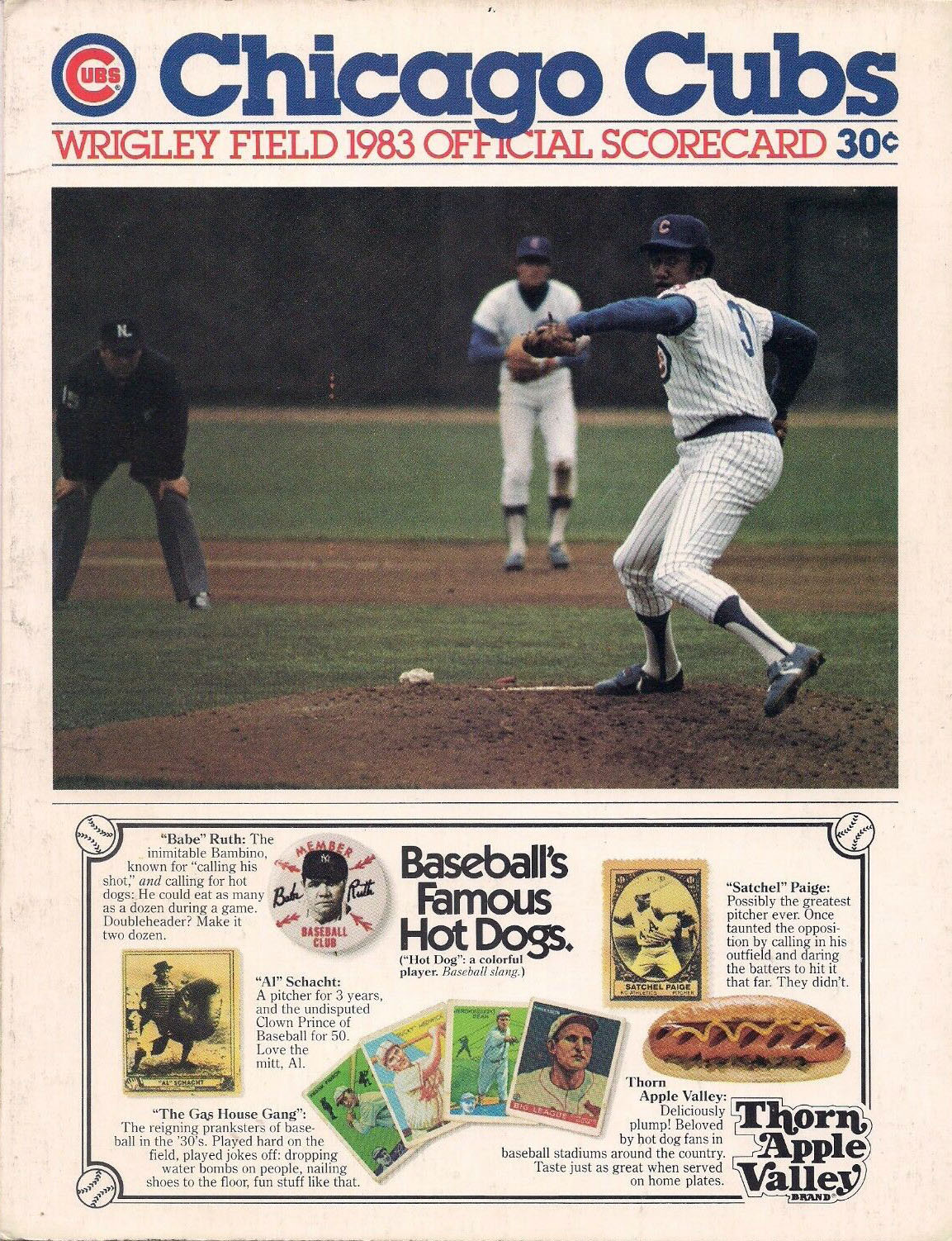 1983 Chicago Cubs scorecard