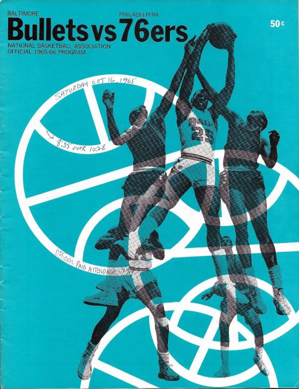 1965-66 Baltimore Bullets program