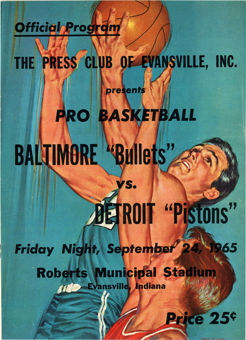 1965-66 Detroit Pistons program