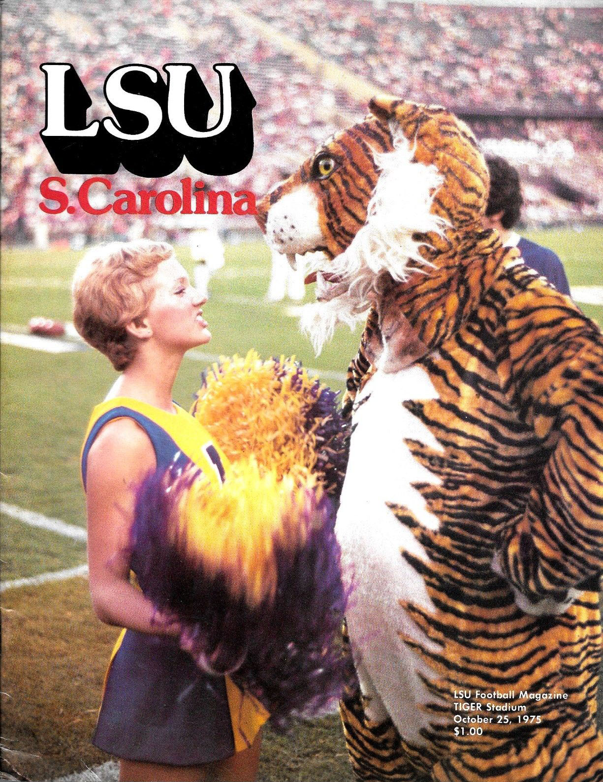 College Football Program: LSU Tigers vs. South Carolina Gamecocks (October 25, 1975)