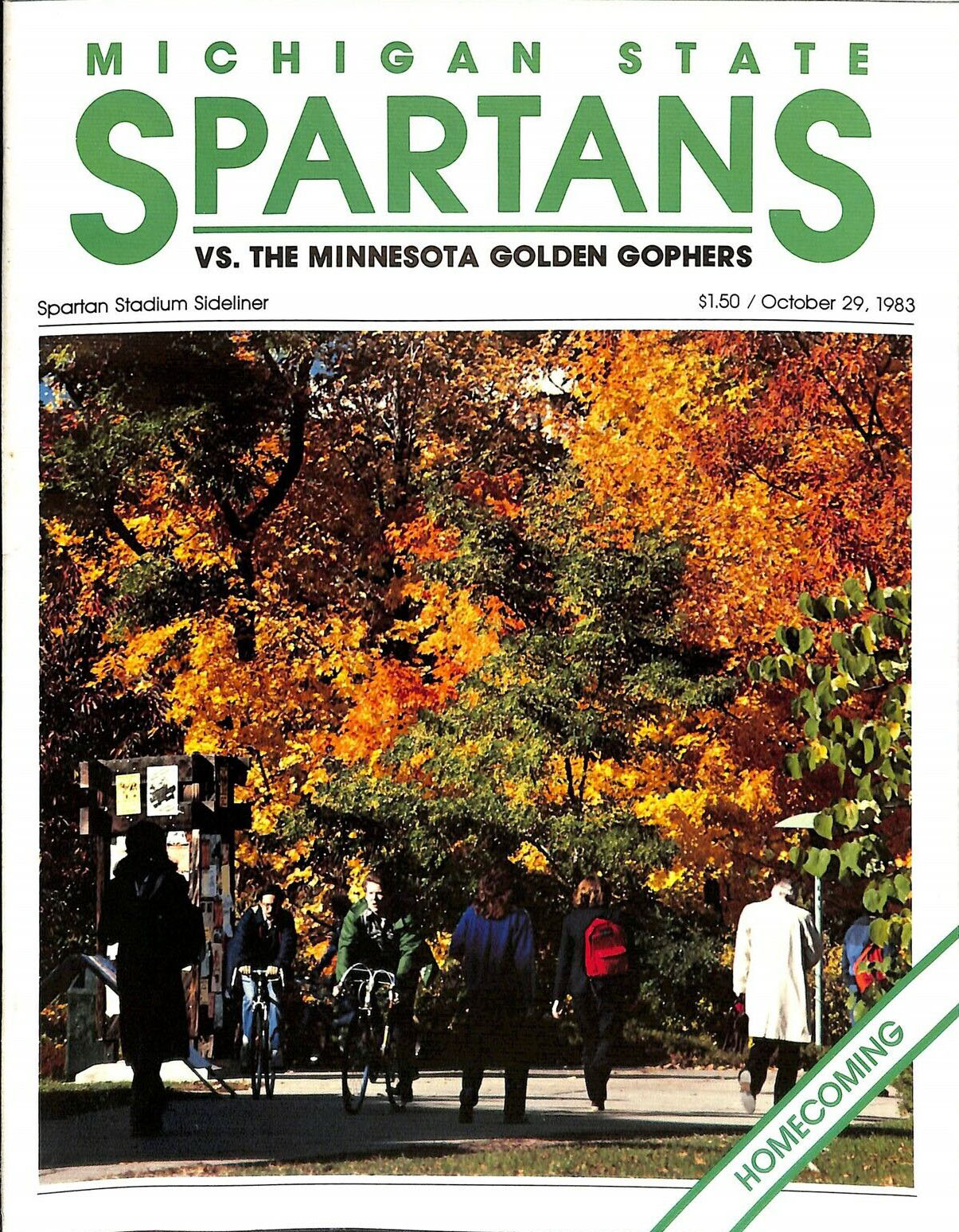 College Football Program: Michigan State Spartans vs. Minnesota Golden Gophers (October 29, 1983)