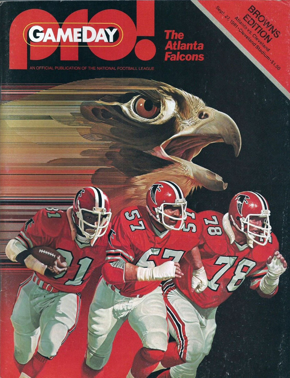 NFL Program: Cleveland Browns vs. Atlanta Falcons (September 27, 1981)