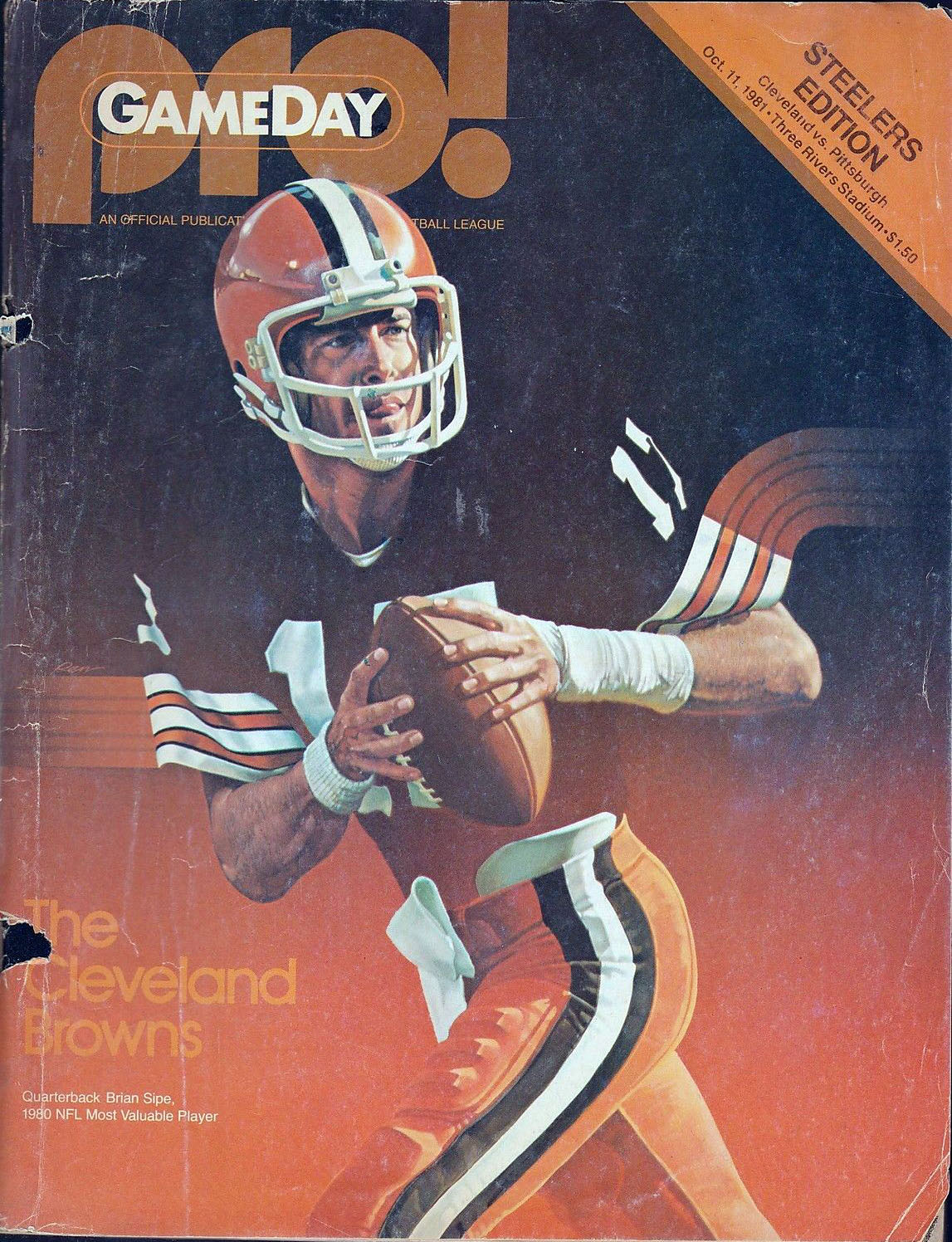 NFL Program: Pittsburgh Steelers vs. Cleveland Browns (October 11, 1981)