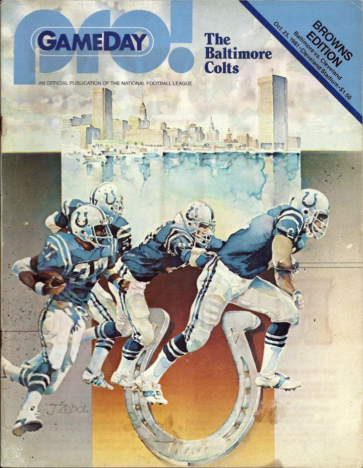 NFL Program: Cleveland Browns vs. Baltimore Colts (October 25, 1981)