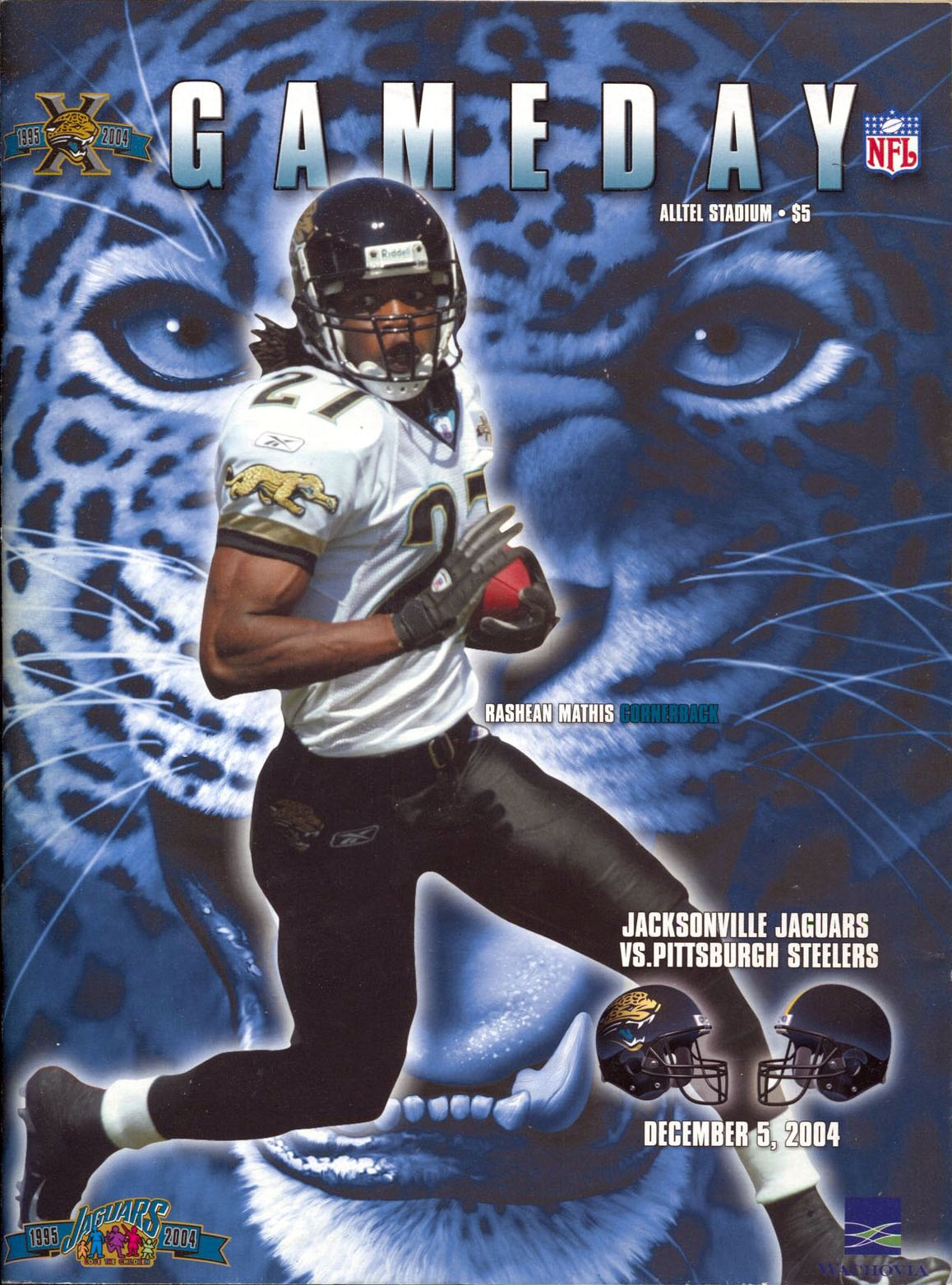 NFL Program: Jacksonville Jaguars vs. Pittsburgh Steelers (December 5, 2004)