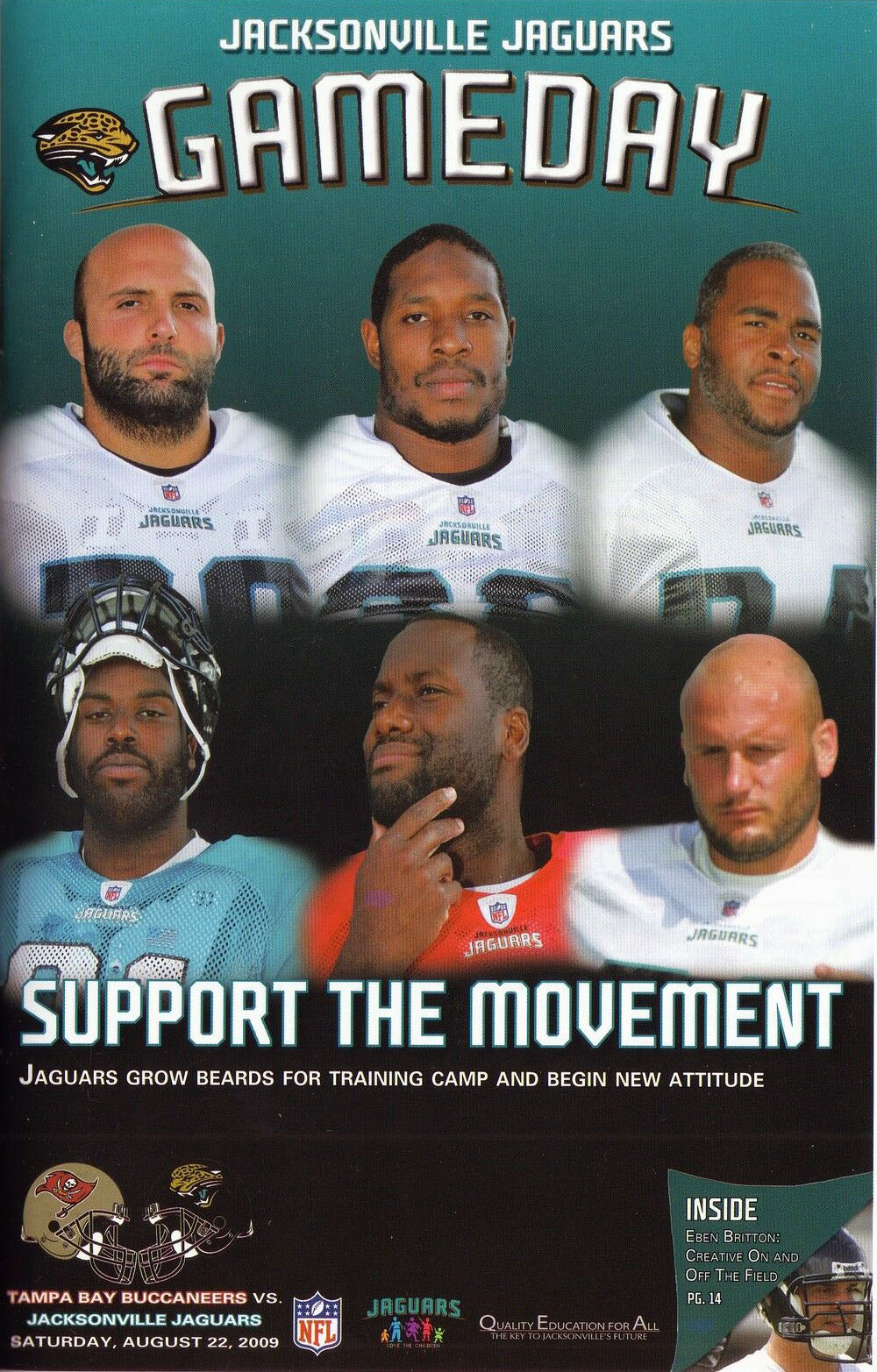 NFL Program: Jacksonville Jaguars vs. Tampa Bay Buccaneers (August 22, 2009)