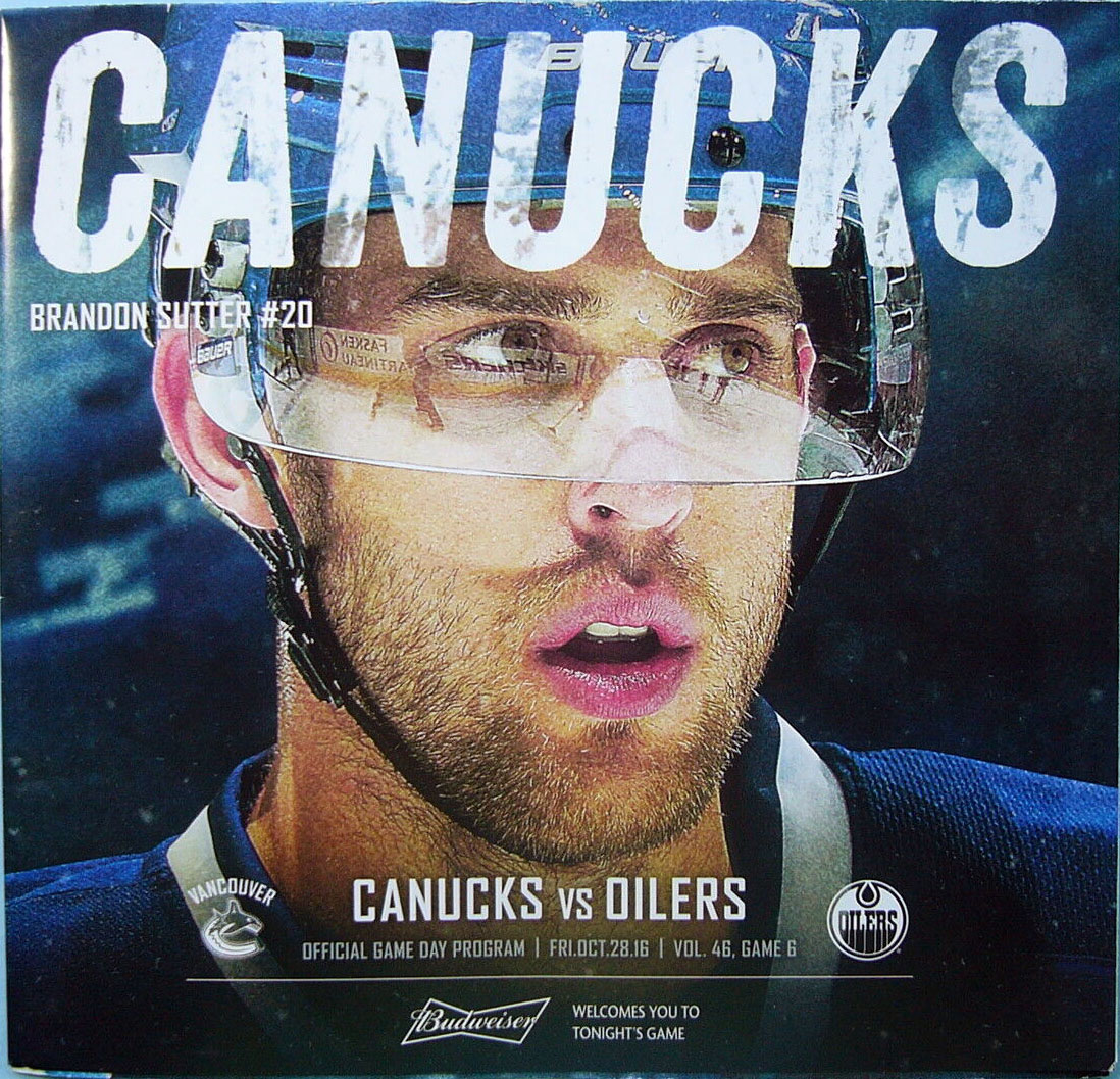 2016-17 Vancouver Canucks program