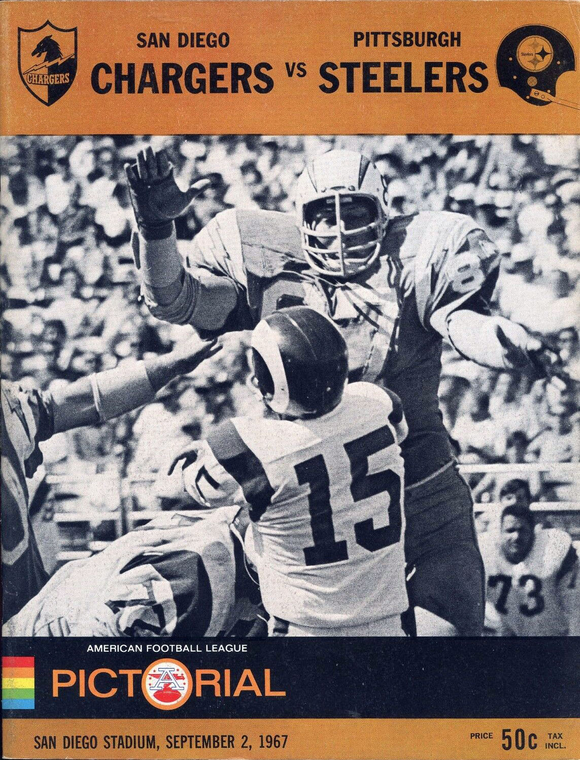 San Diego Chargers vs. Pittsburgh Steelers (September 2, 1967)