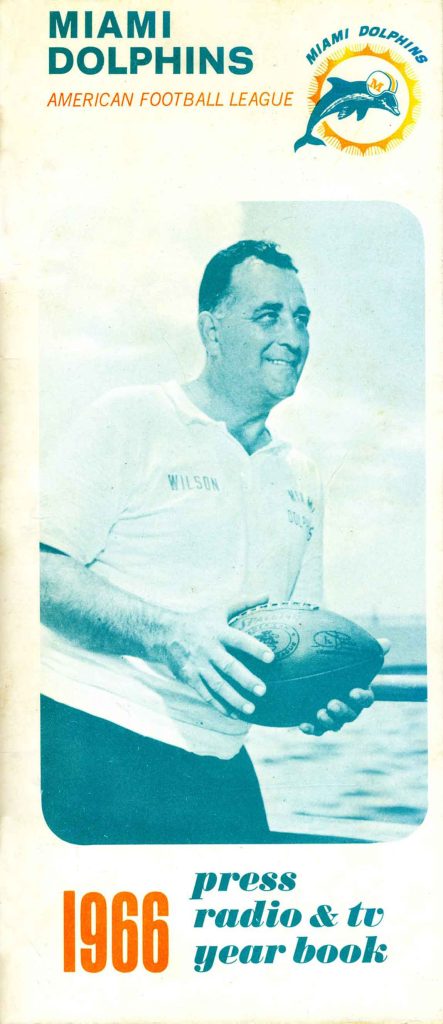 1966 Miami Dolphins media guide