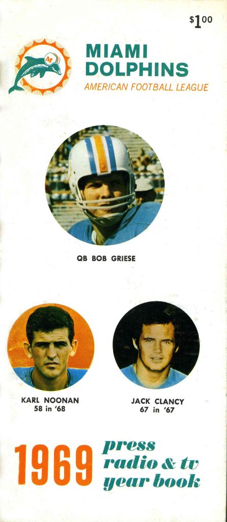 1969 Miami Dolphins media guide