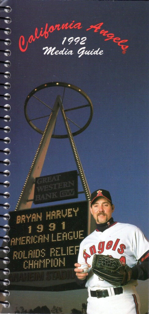 1992 California Angels media guide