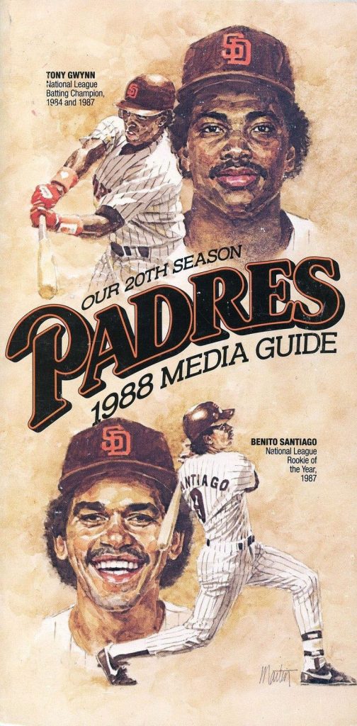 1988 San Diego Padres media guide