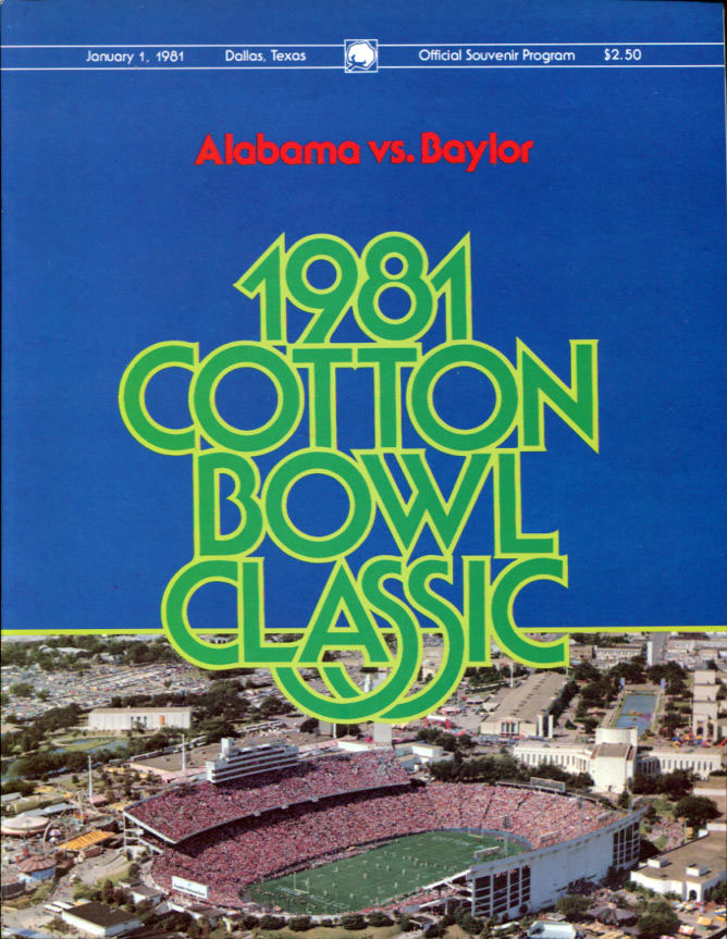 NCAA Bowl Game Program: 1981 Cotton Bowl