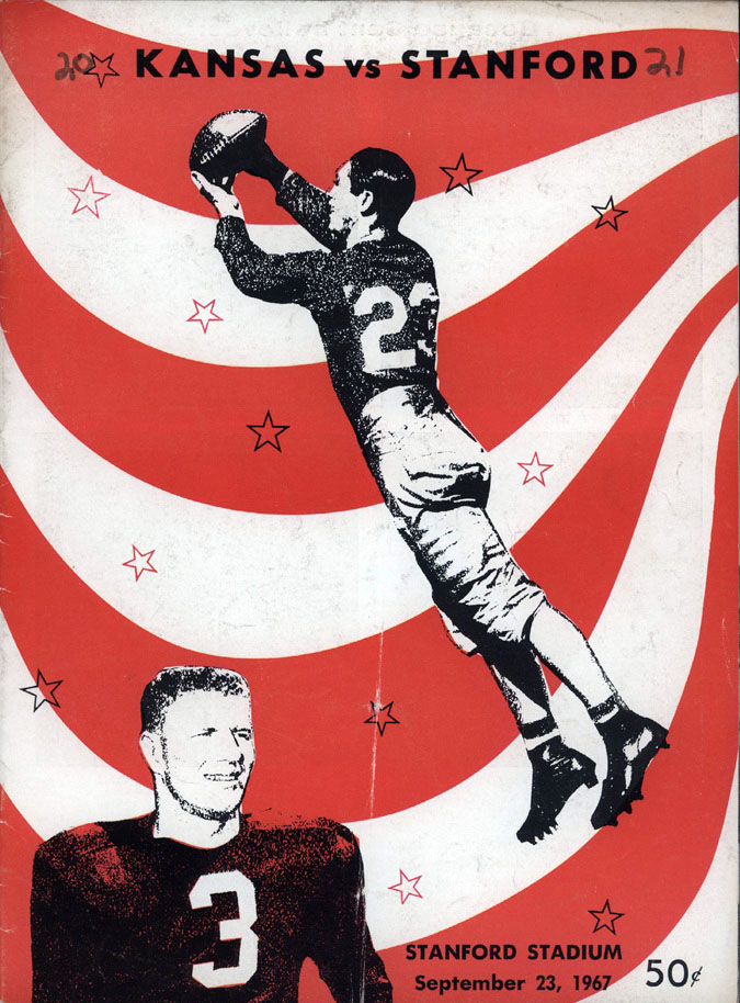 College Football Program: Stanford Indians vs. Kansas Jayhawks (September 23, 1967)