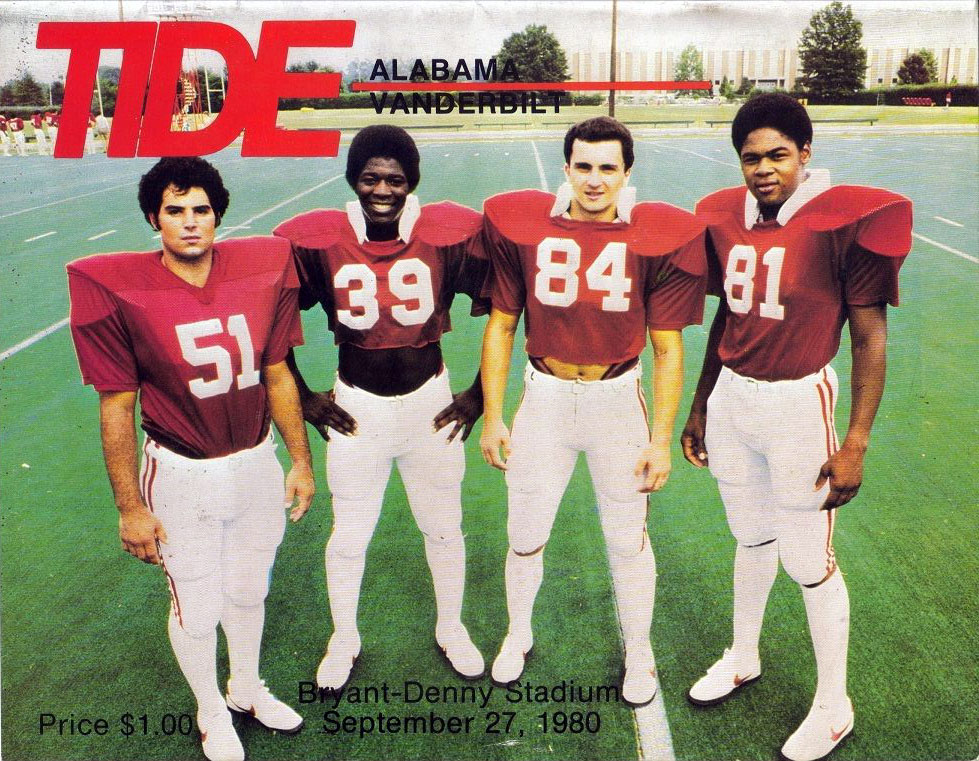 College Football Program: Alabama Crimson Tide vs. Vanderbilt Commodores (September 27, 1980)