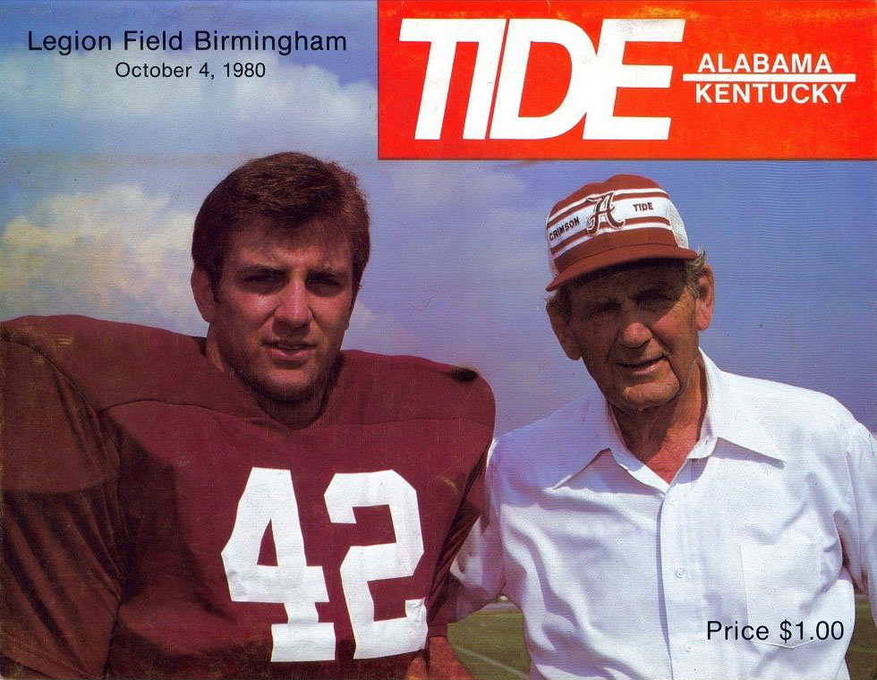 College Football Program: Alabama Crimson Tide vs. Kentucky Wildcats (October 4, 1980)