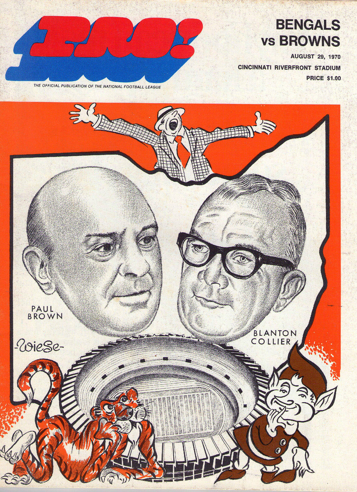 Cincinnati Bengals vs. Cleveland Browns (August 29, 1970)