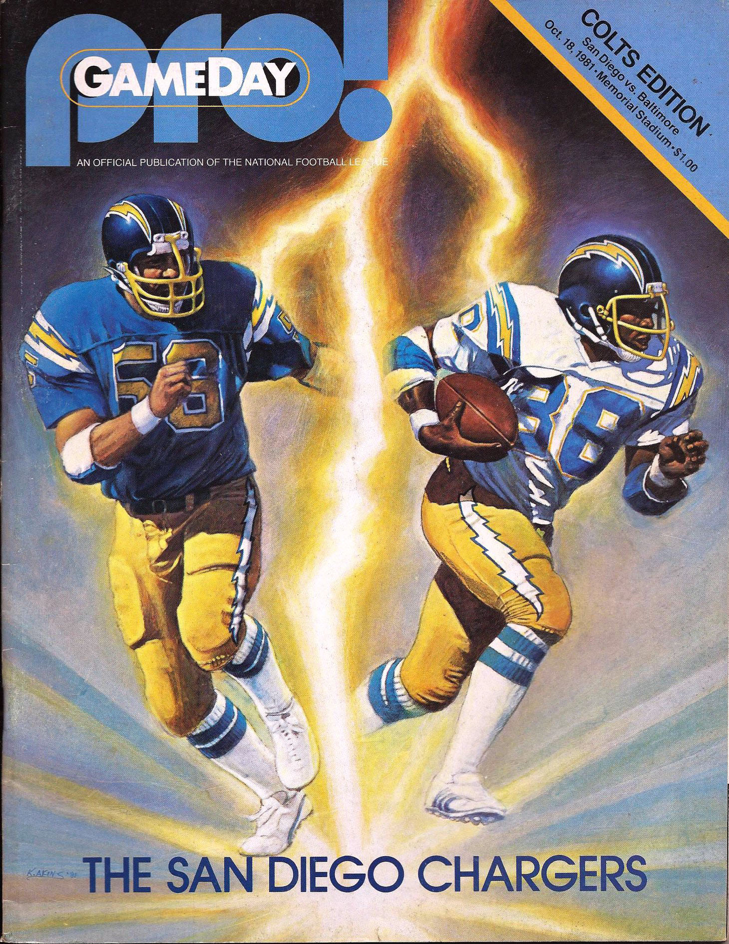 Baltimore Colts vs. San Diego Chargers (October 18, 1981)