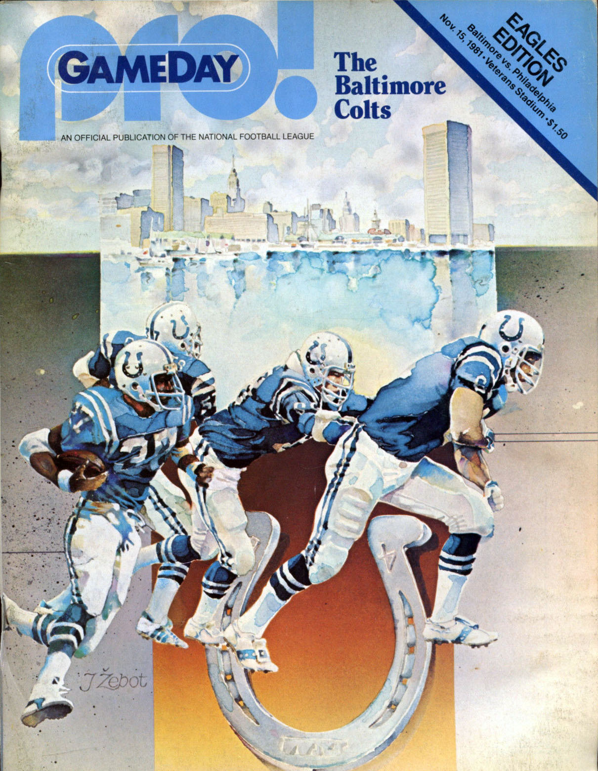 NFL Program: Philadelphia Eagles vs. Baltimore Colts (November 15, 1981)