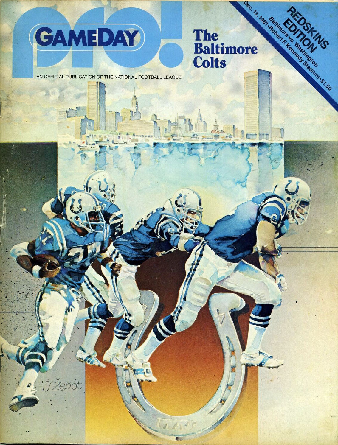 NFL Program: Washington Redskins vs. Baltimore Colts (December 13, 1981)