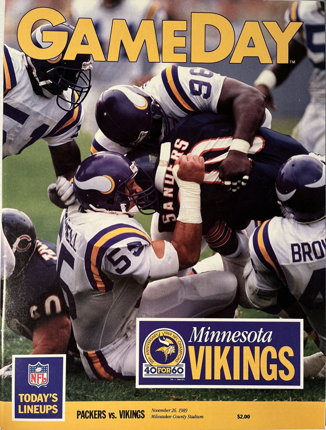 Green Bay Packers vs. Minnesota Vikings (November 26, 1989)