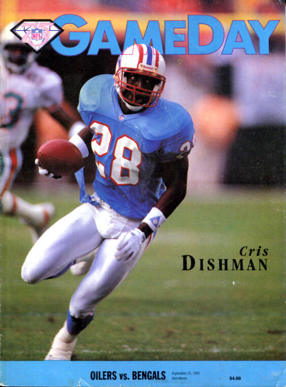 NFL Program: Houston Oilers vs. Cincinnati Bengals (September 25, 1994)