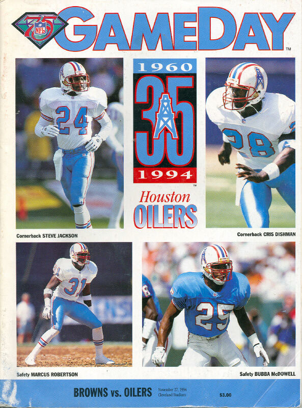 Cleveland Browns vs. Houston Oilers (November 27, 1994)