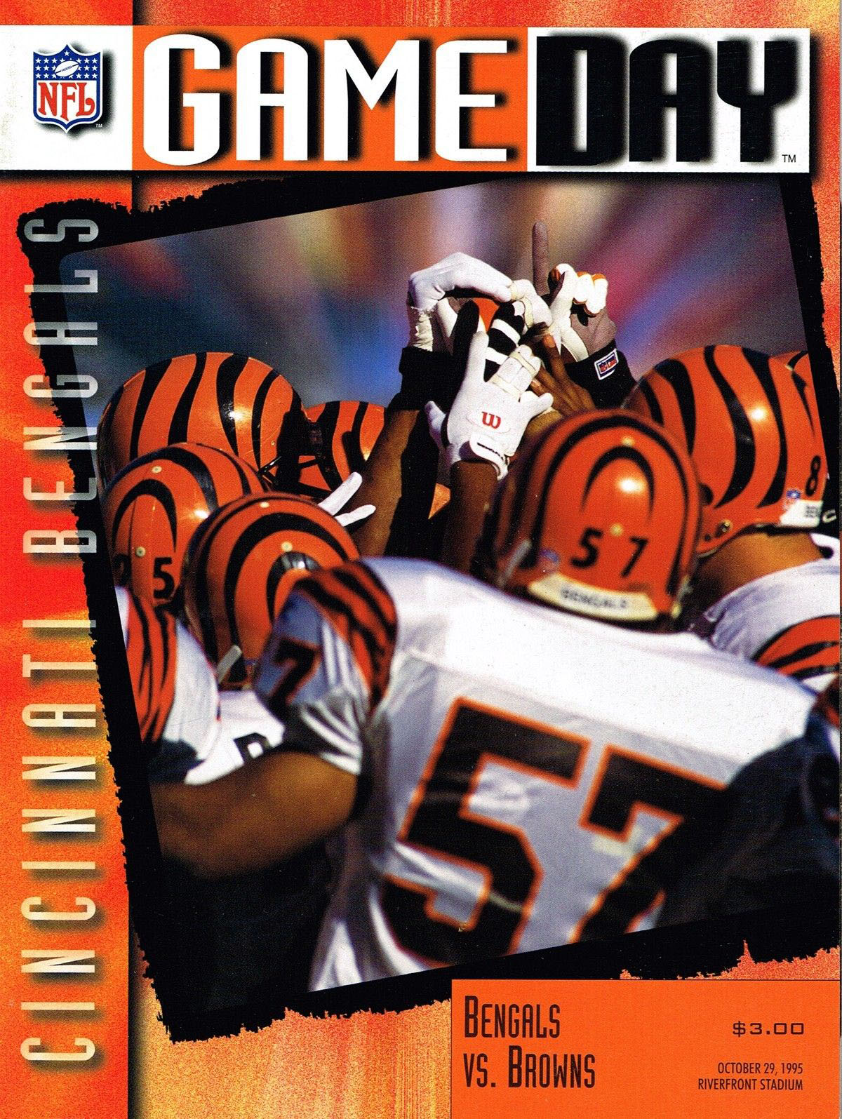 NFL Program: Cincinnati Bengals vs. Cleveland Browns (October 29, 1995)