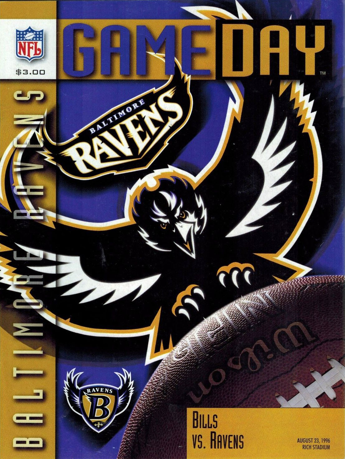 NFL Program: Buffalo Bills vs. Baltimore Ravens (August 23, 1996)