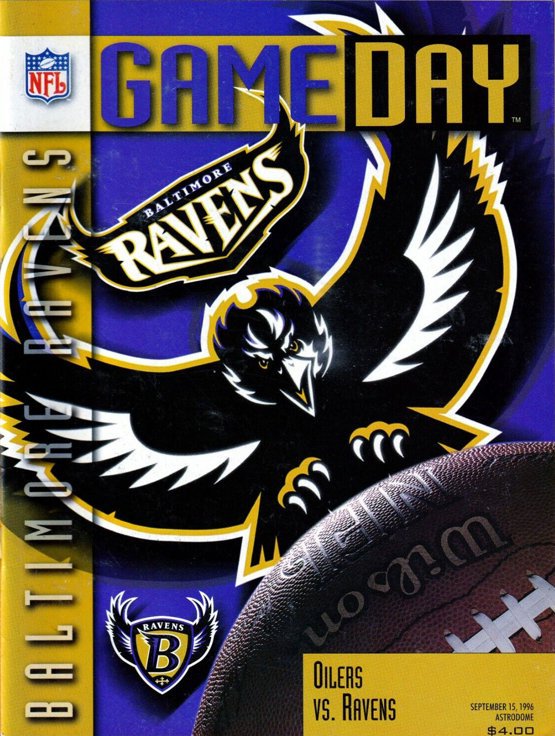 Houston Oilers vs. Baltimore Ravens (September 15, 1996)