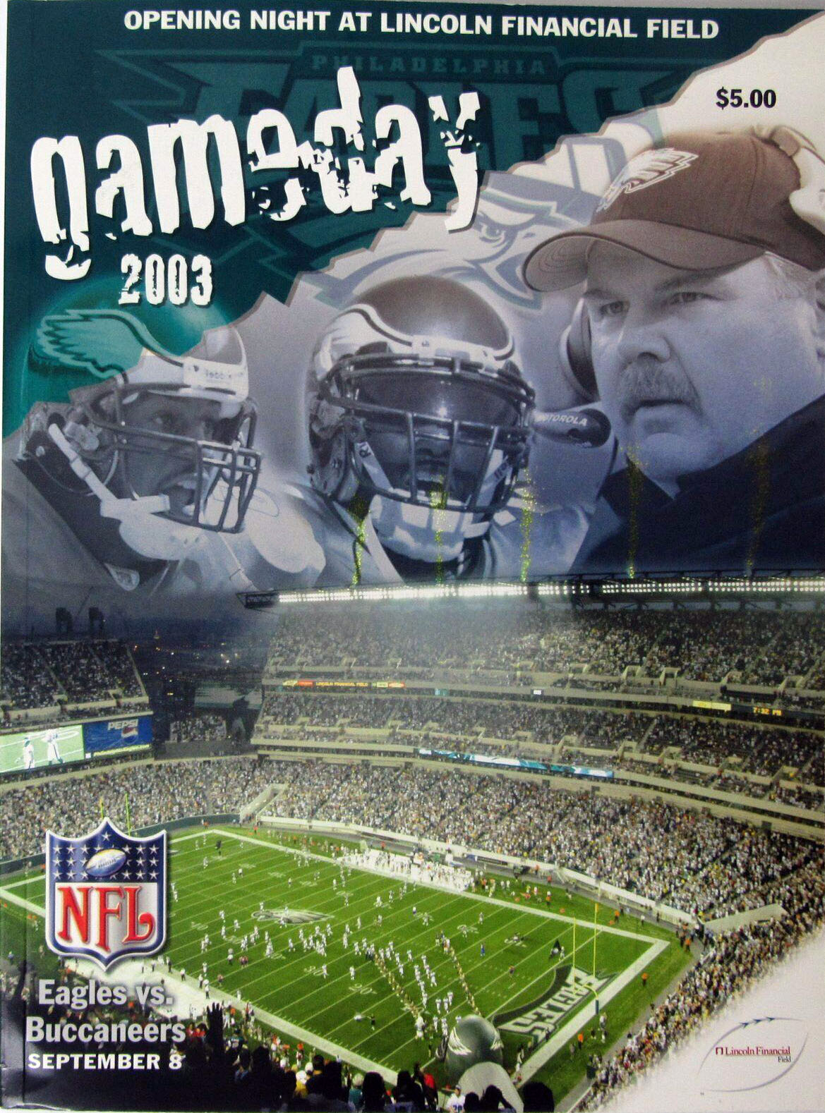 NFL Program: Philadelphia Eagles vs. Tampa Bay Buccaneers (September 8, 2003)