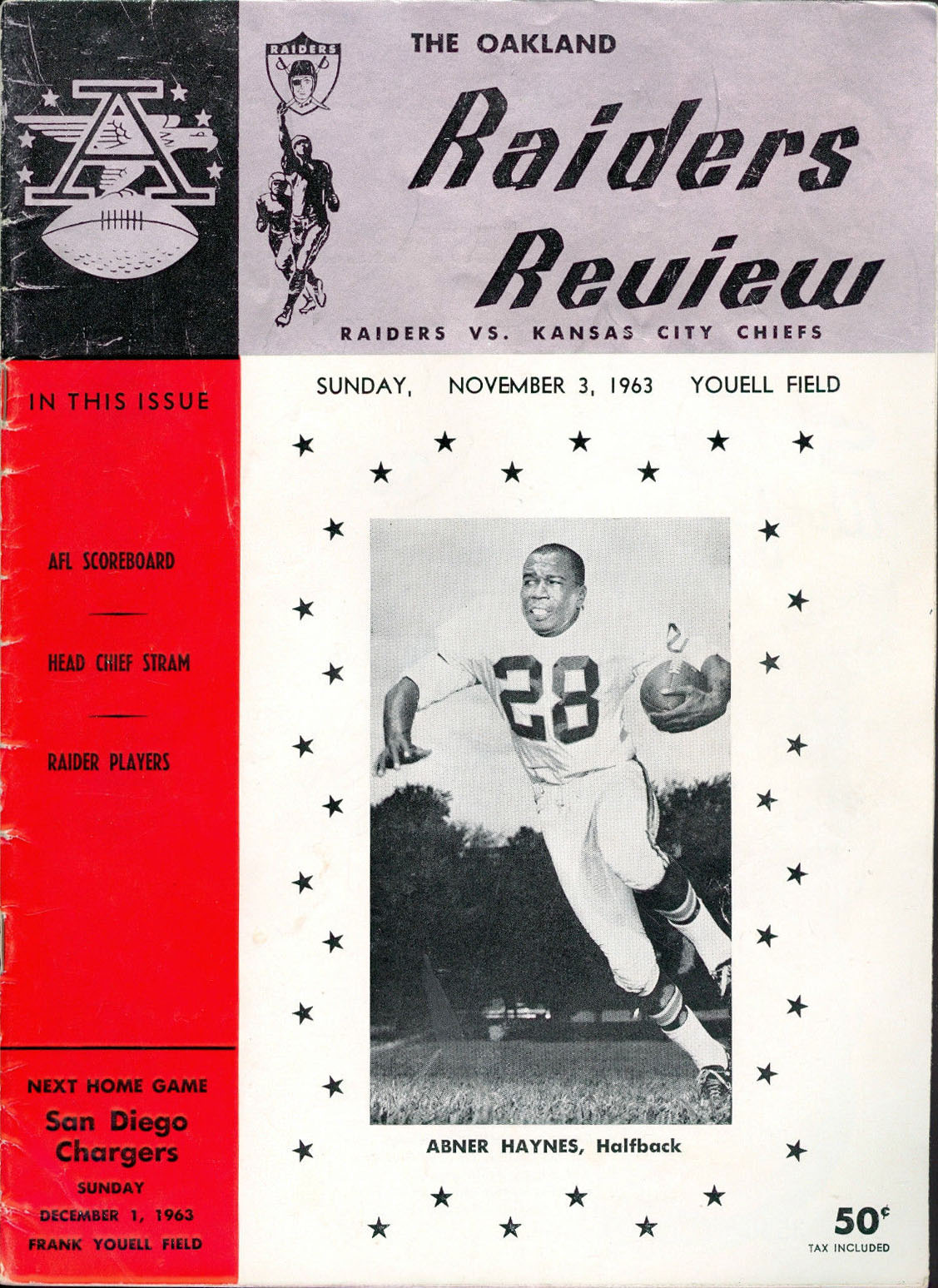 Oakland Raiders vs. Kansas City Chiefs (November 3, 1963)