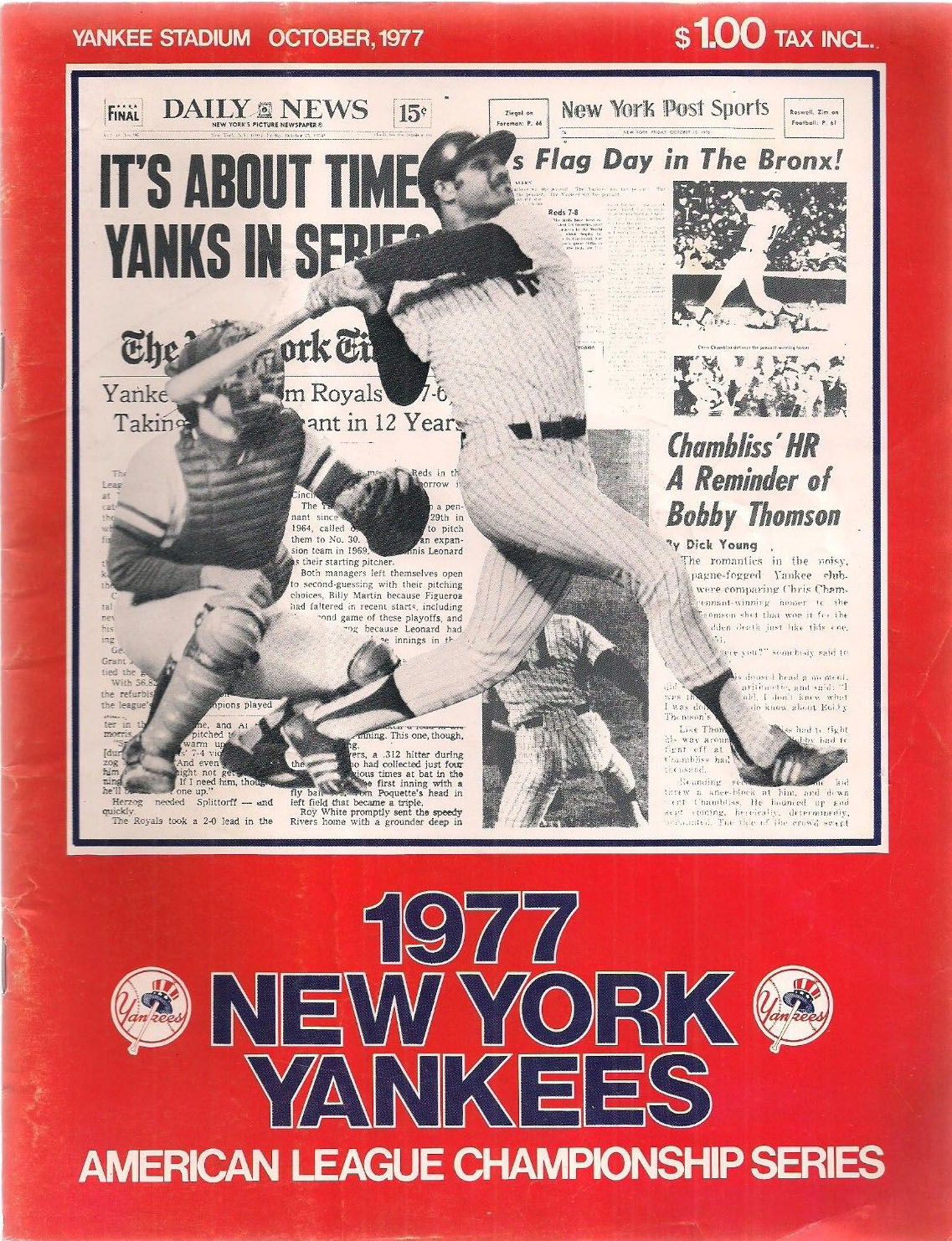 1977 New York Yankees ALCS program