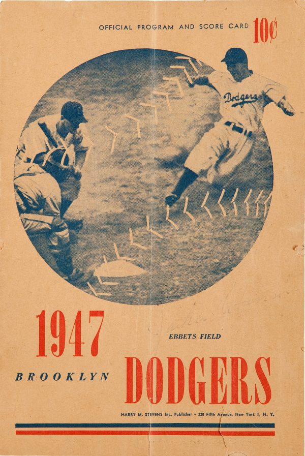 1947 Brooklyn Dodgers program