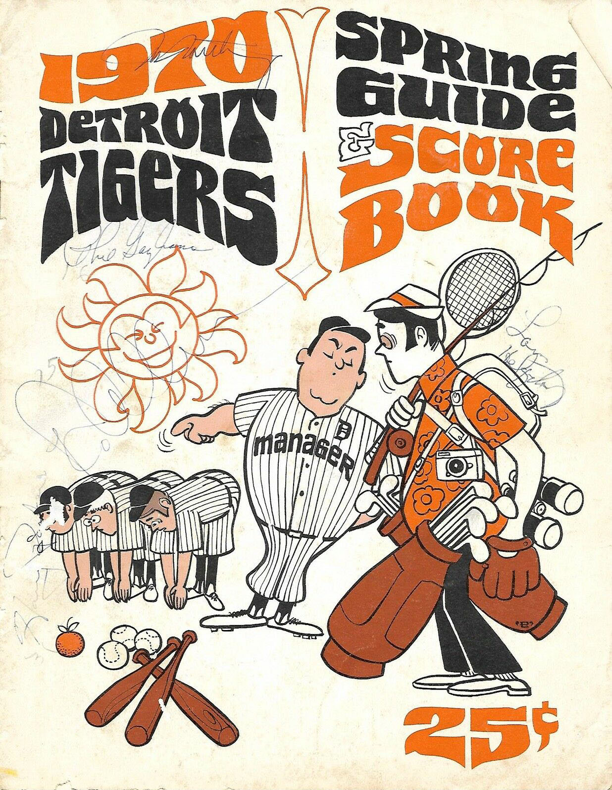 1970 Detroit Tigers spring training program