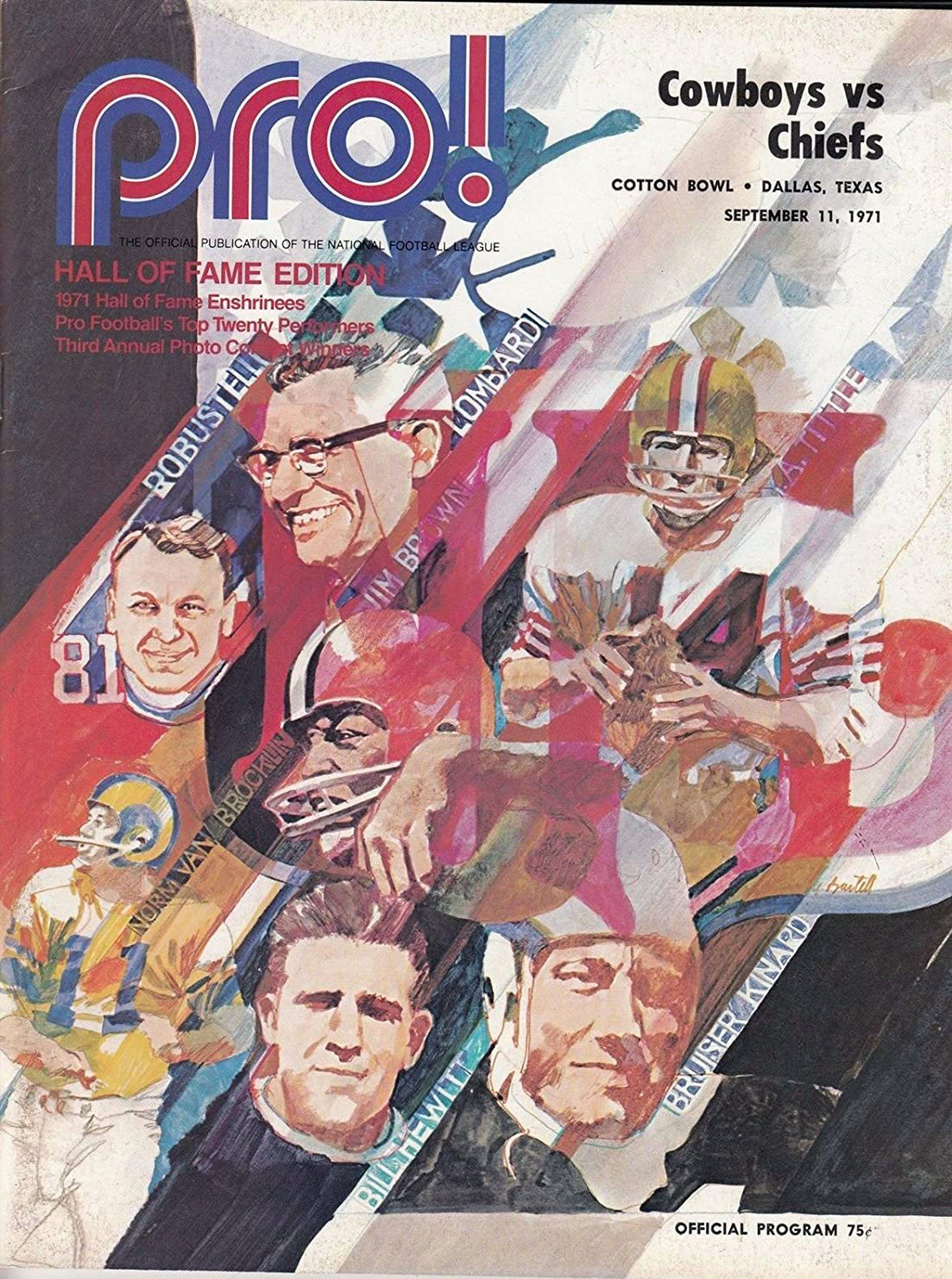 NFL Program: Dallas Cowboys vs. Kansas City Chiefs (September 11, 1971)