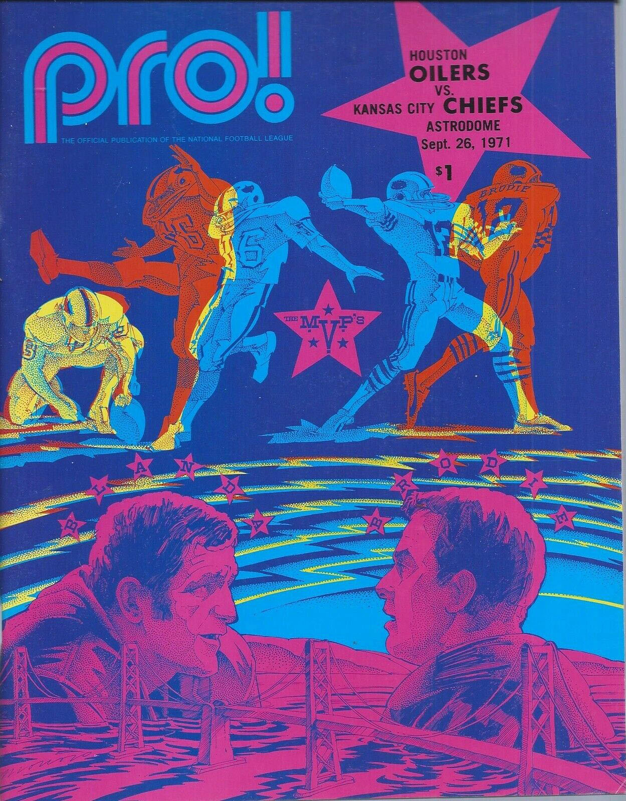 NFL Program: Houston Oilers vs. Kansas City Chiefs (September 26, 1971)