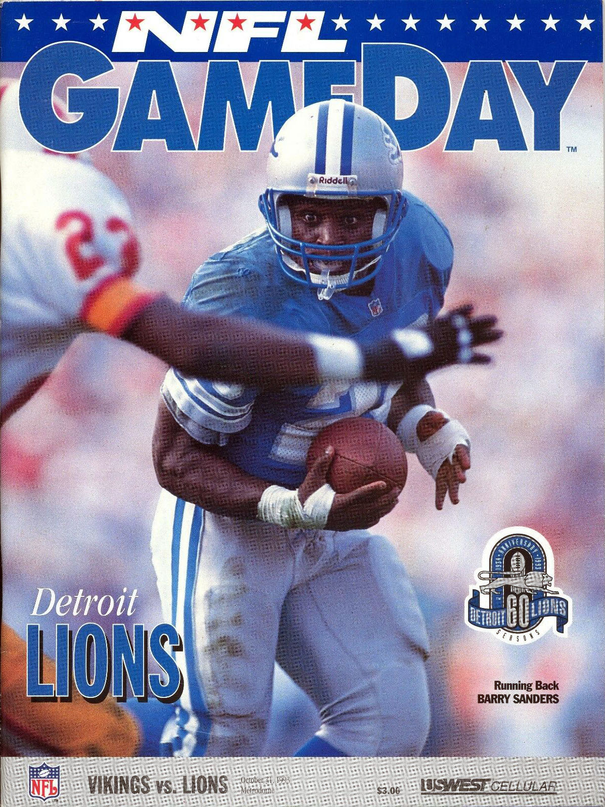 Minnesota Vikings vs. Detroit Lions (October 31, 1993)