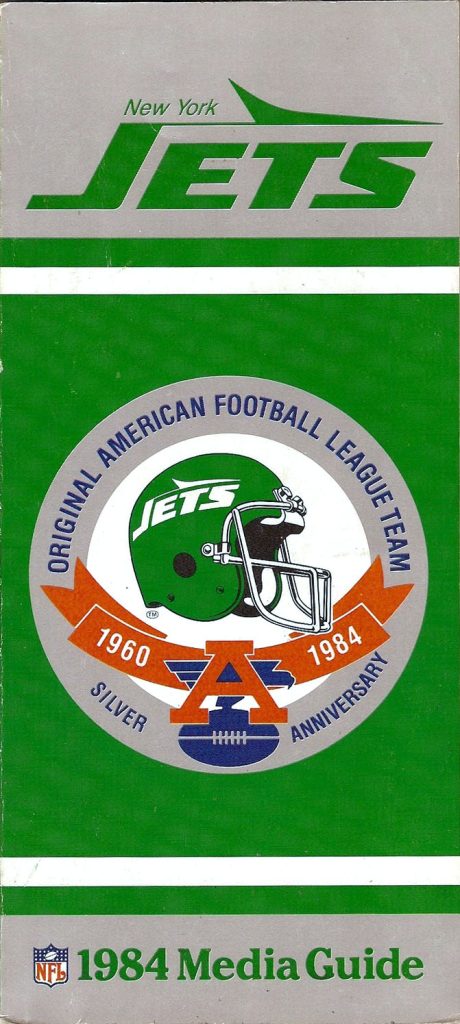 1984 New York Jets media guide