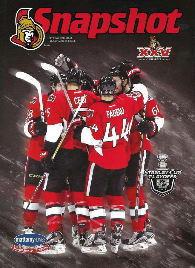 2016-17 Ottawa Senators playoff program