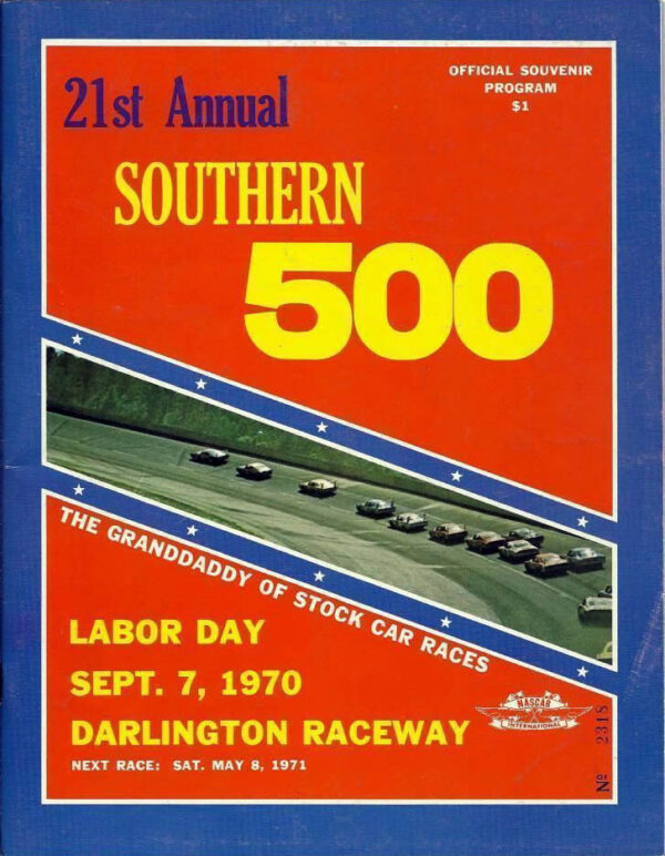 1970 Southern 500 program