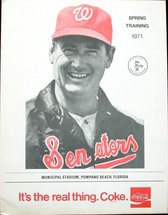 1971 Washington Senators spring training program