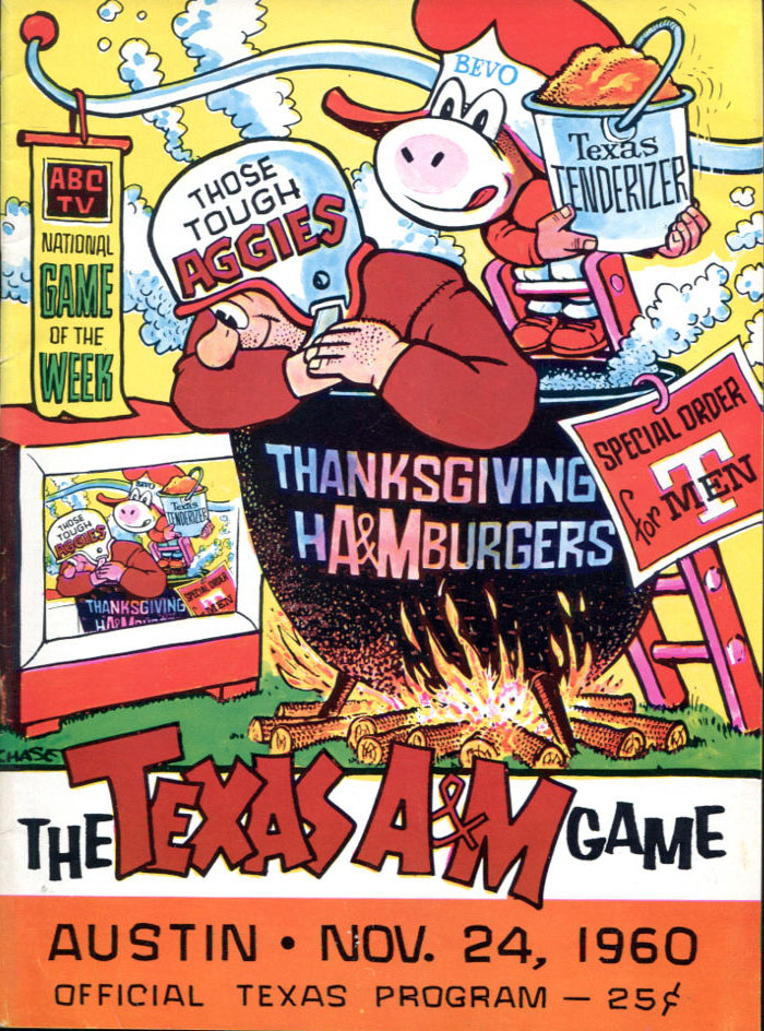 College Football Program: Texas Longhorns vs. Texas A&M Aggies (November 24, 1960)