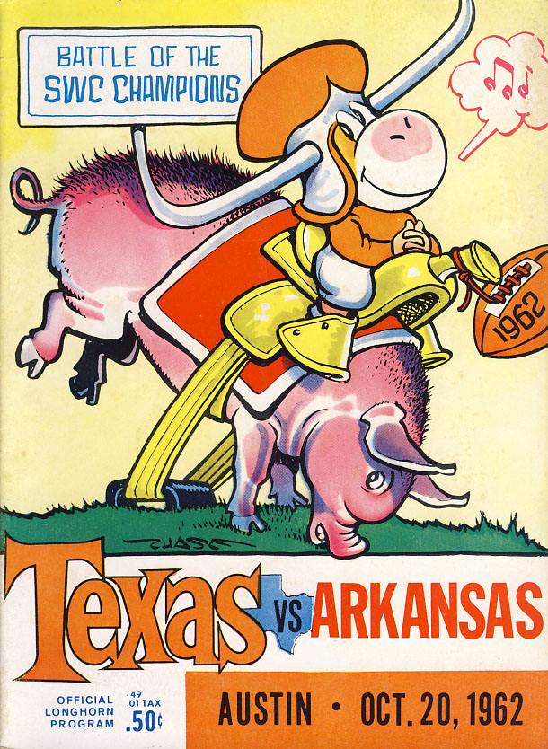 College Football Program: Texas Longhorns vs. Arkansas Razorbacks (October 20, 1962)