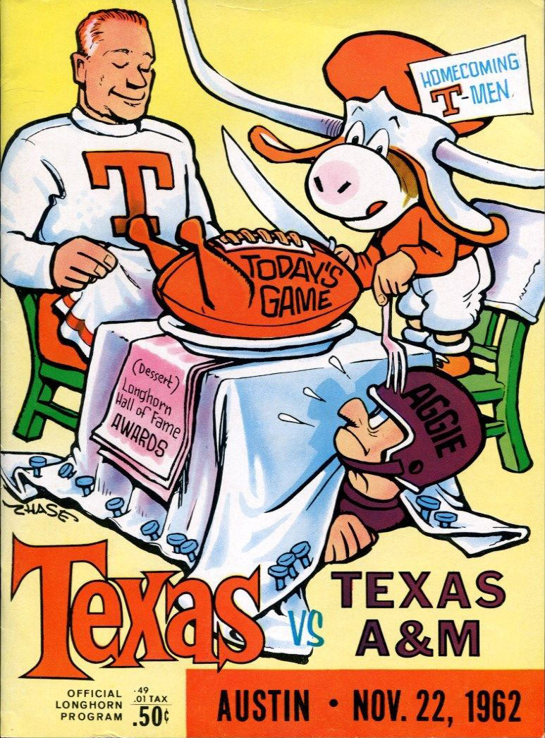 College Football Program: Texas Longhorns vs. Texas A&M Aggies (November 22, 1962)