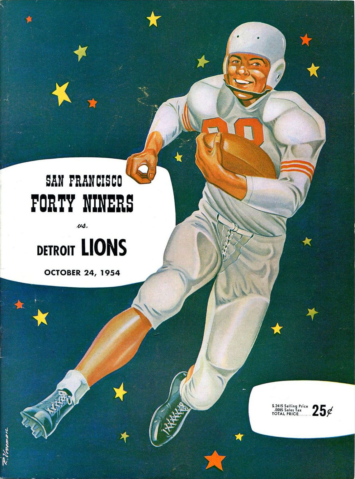 San Francisco 49ers vs. Detroit Lions (October 24, 1954)